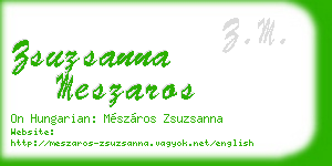 zsuzsanna meszaros business card