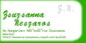 zsuzsanna meszaros business card